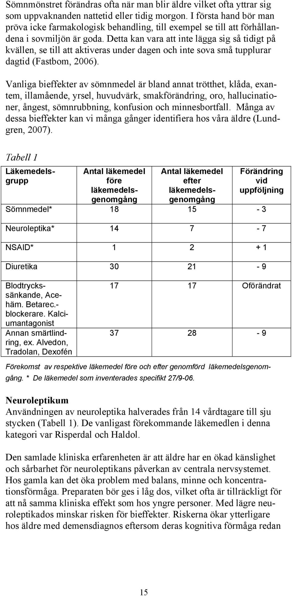 Detta kan vara att inte lägga sig så tidigt på kvällen, se till att aktiveras under dagen och inte sova små tupplurar dagtid (Fastbom, 2006).