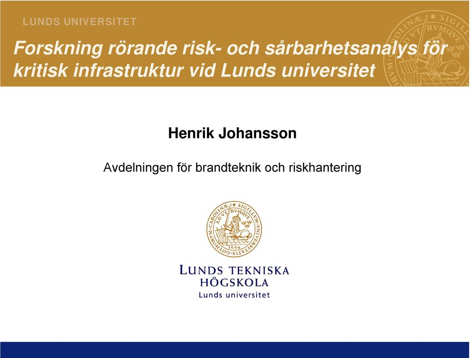 infrastruktur vid Lunds universitet