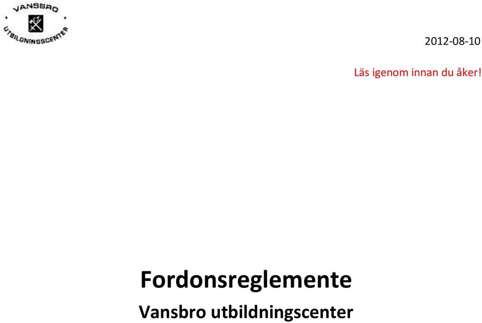 Fordonsreglemente