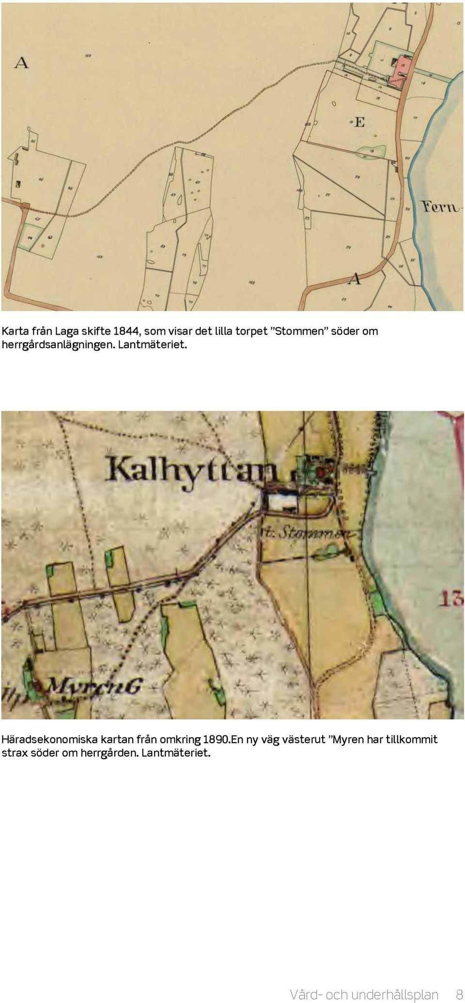 Häradsekonomiska kartan från omkring 1890.