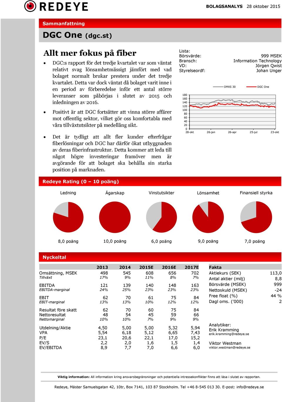 Detta var dock väntat då bolaget varit inne i en period av förberedelse inför ett antal större leveranser som påbörjas i slutet av 2015 och inledningen av 2016.