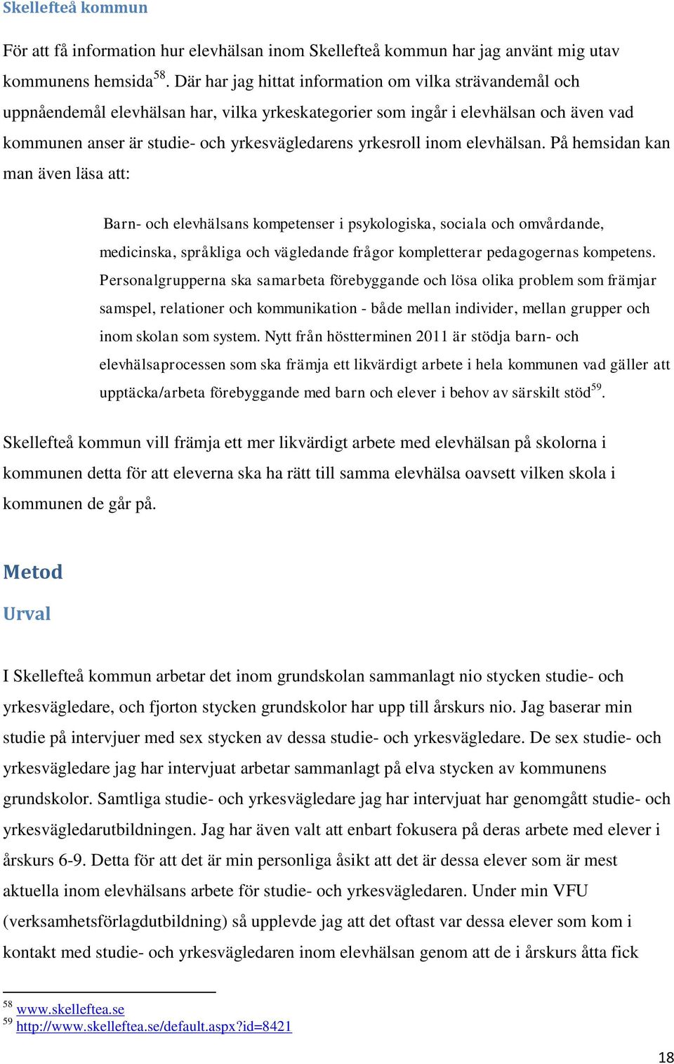 yrkesroll inom elevhälsan.