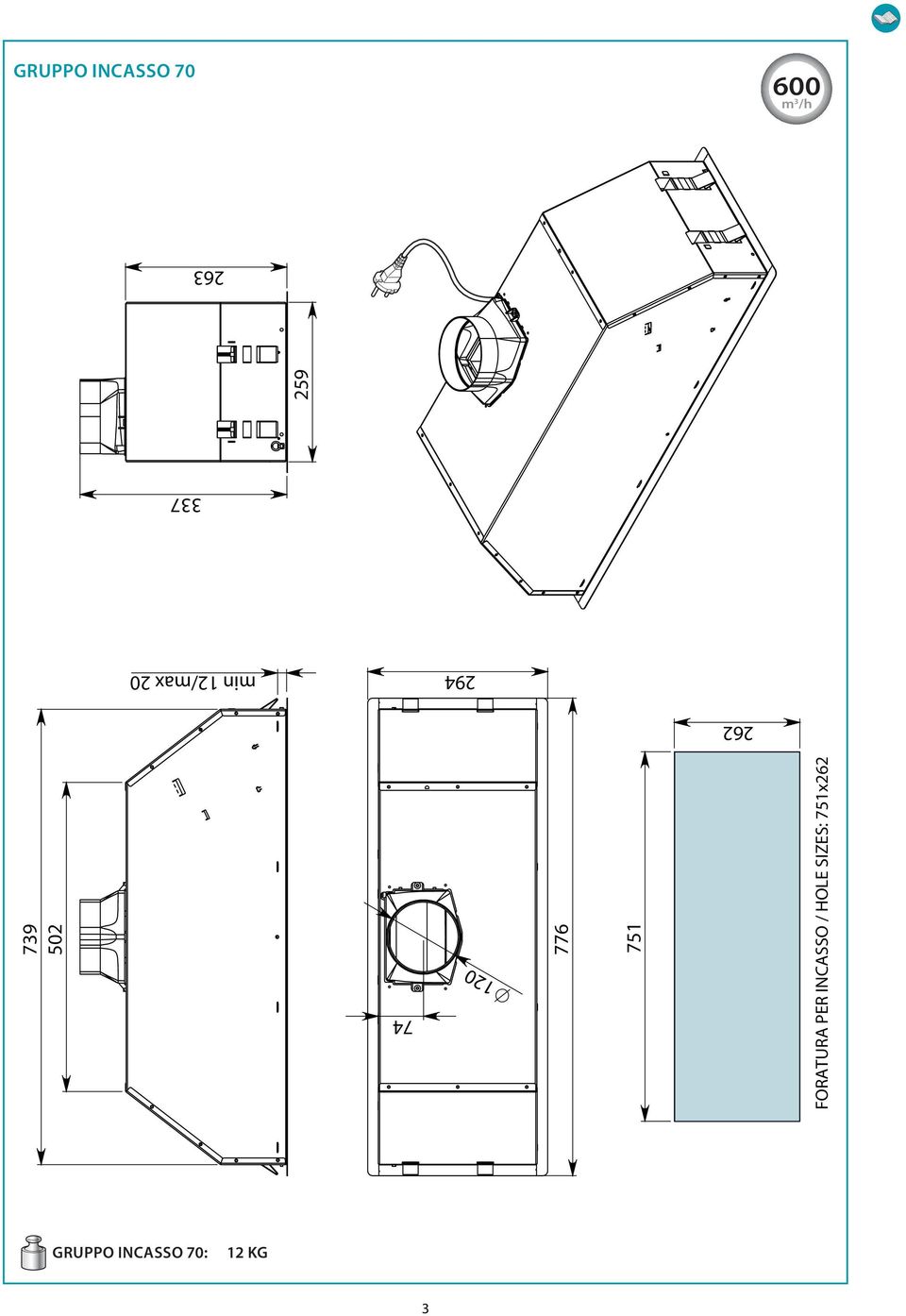 12/max 20 337 FORATURA PER INCASSO /