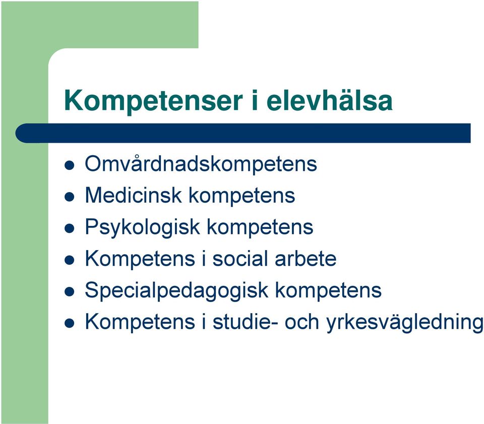 Kompetens i social arbete Specialpedagogisk