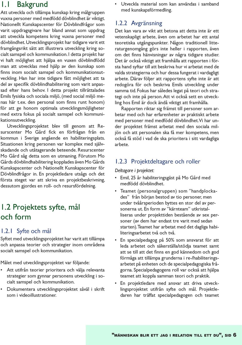 Utvecklingsprojekt har tidigare varit ett framgångsrikt sätt att illustrera utveckling kring socialt samspel och kommunikation.