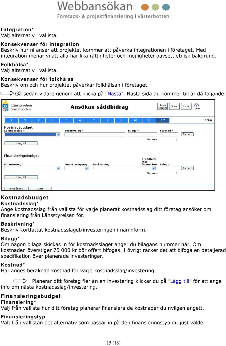 Konsekvenser för folkhälsa Beskriv om och hur projektet påverkar folkhälsan i företaget.