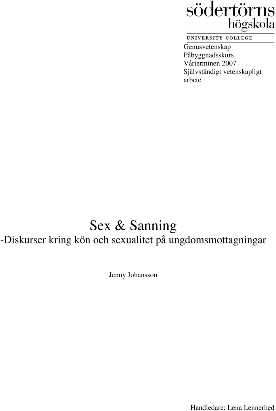 -Diskurser kring kön och sexualitet på