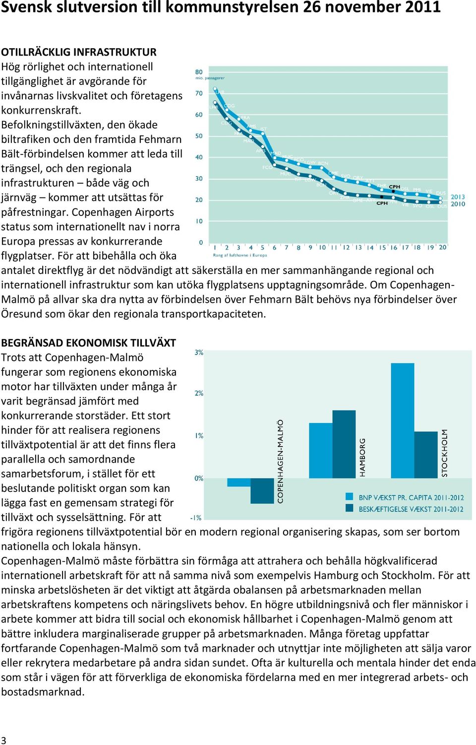 påfrestningar. Copenhagen Airports status som internationellt nav i norra Europa pressas av konkurrerande flygplatser.
