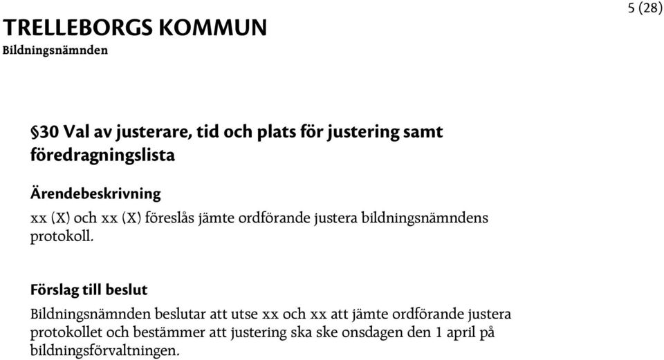 bildningsnämndens protokoll.