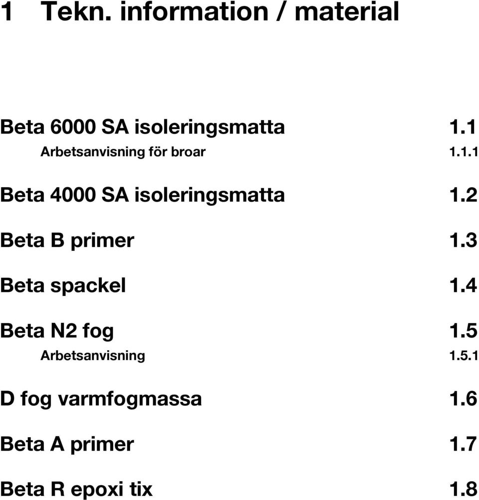 2 Beta B primer 1.3 Beta spackel 1.4 Beta N2 fog 1.