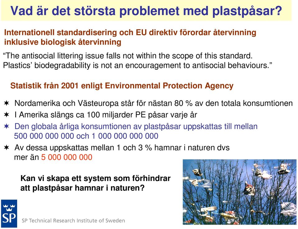 Plastics biodegradability is not an encouragement to antisocial behaviours.