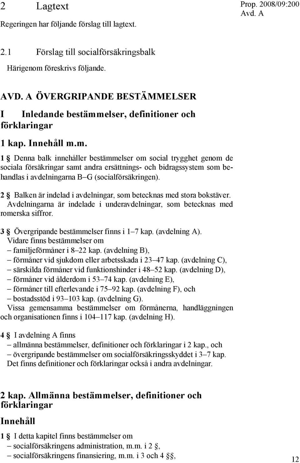 elser, definitioner och förklaringar 1 kap. Innehåll m.