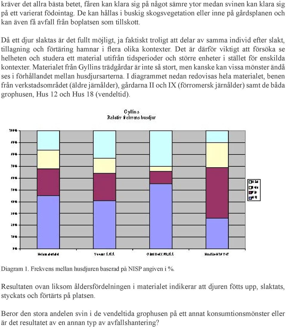 Då ett djur slaktas är det fullt möjligt, ja faktiskt troligt att delar av samma individ efter slakt, tillagning och förtäring hamnar i flera olika kontexter.