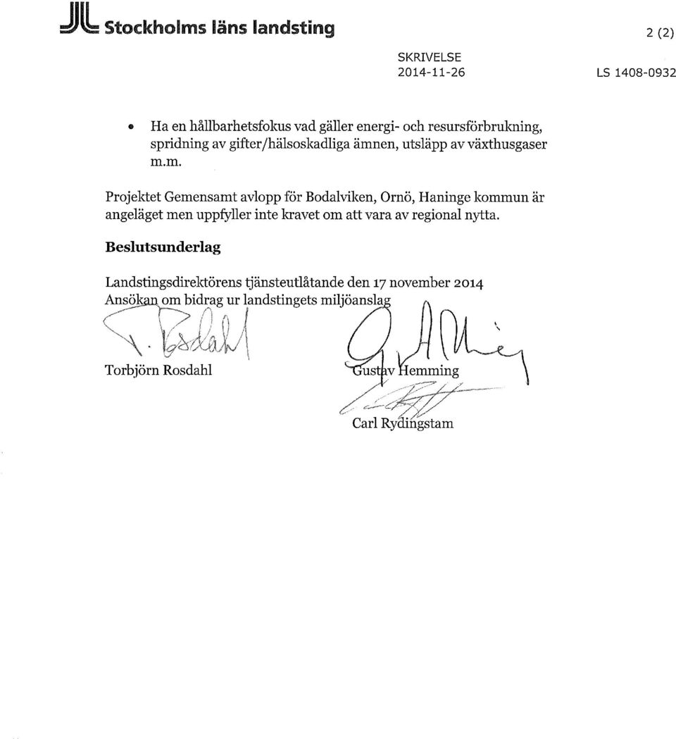 en, utsläpp av växthusgaser m.