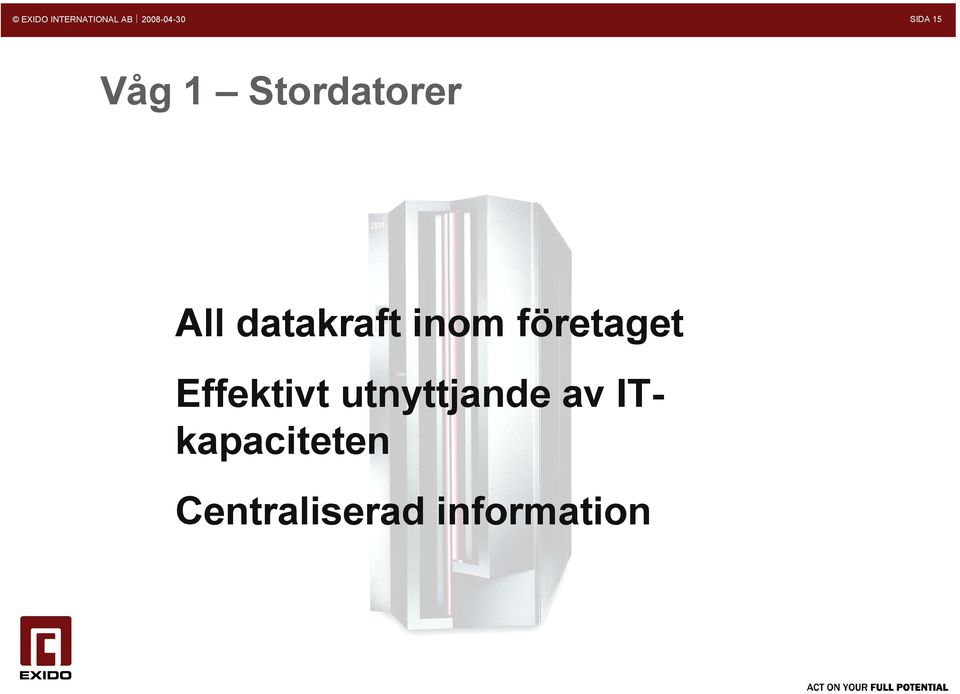 Effektivt utnyttjande av