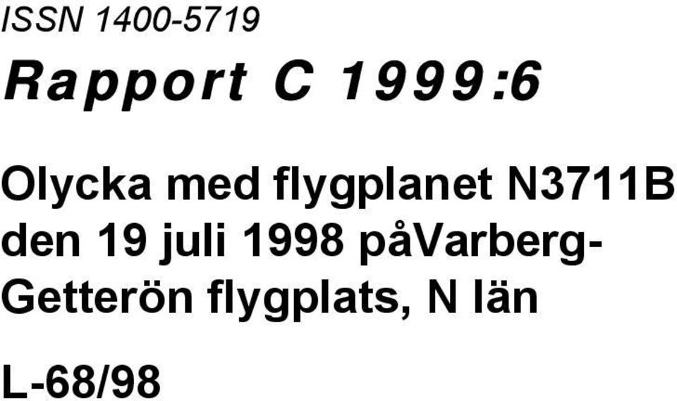 N3711B den 19 juli 1998 på