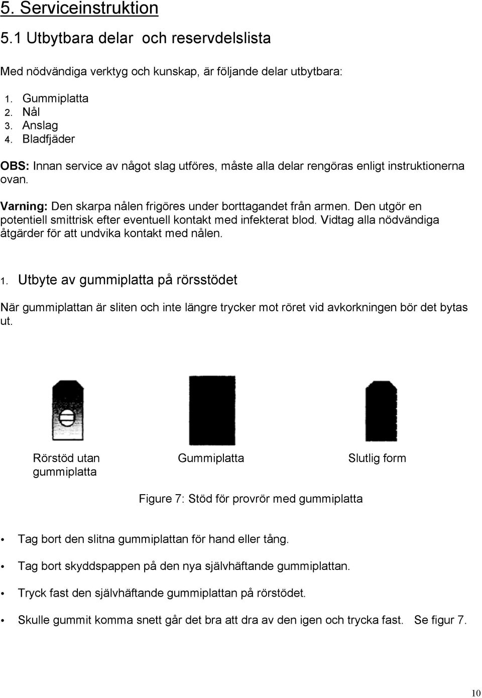 Den utgör en potentiell smittrisk efter eventuell kontakt med infekterat blod. Vidtag alla nödvändiga åtgärder för att undvika kontakt med nålen. 1.