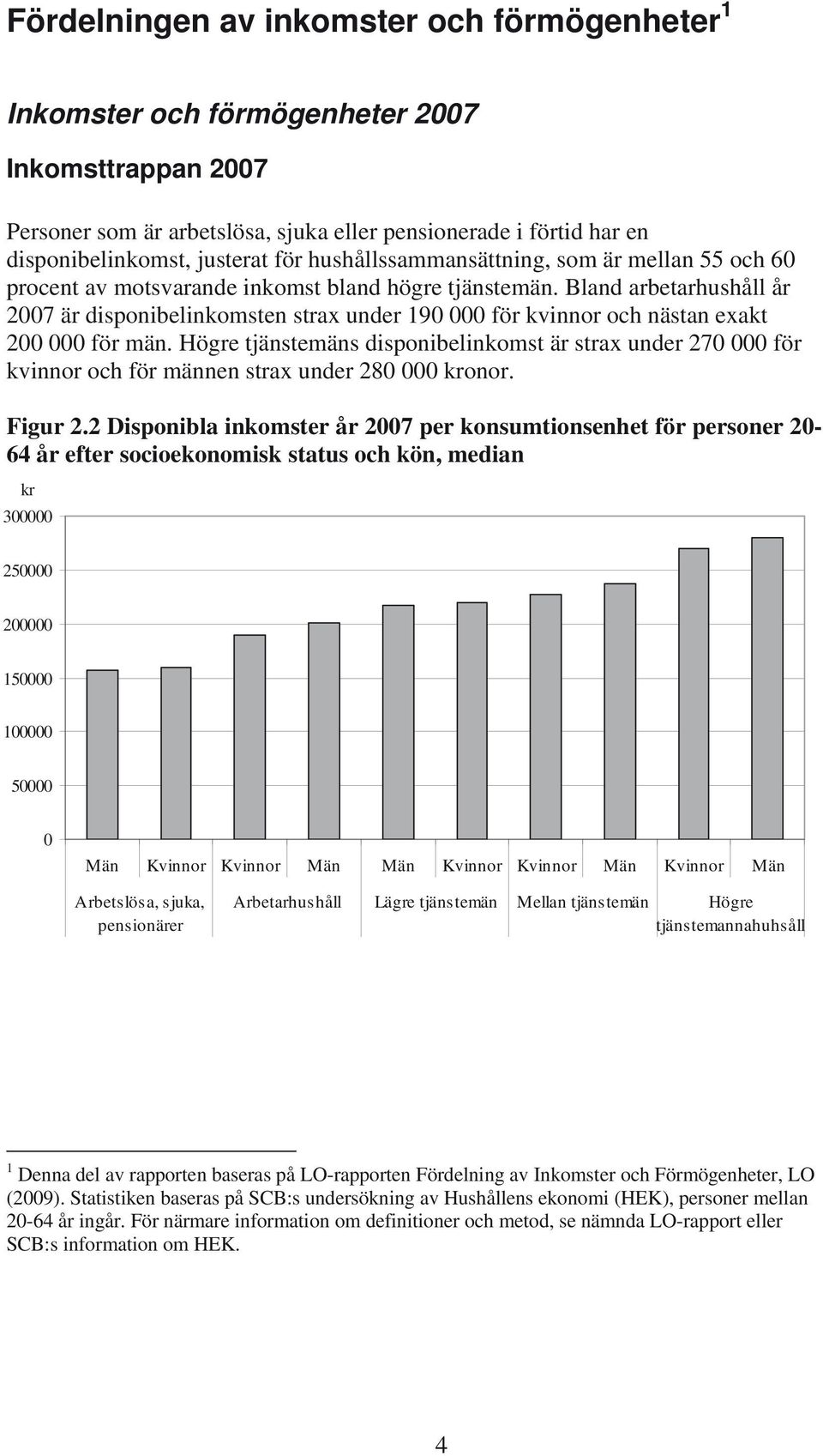 Bland arbetarhushåll år 27 är disponibelinkomsten strax under 19 för kvinnor och nästan exakt 2 för män.