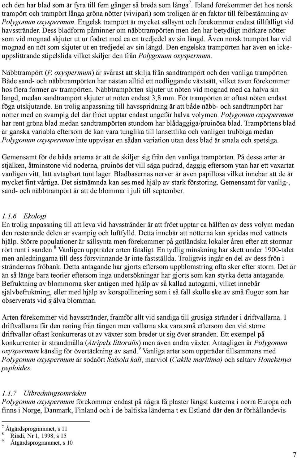 Engelsk trampört är mycket sällsynt och förekommer endast tillfälligt vid havsstränder.