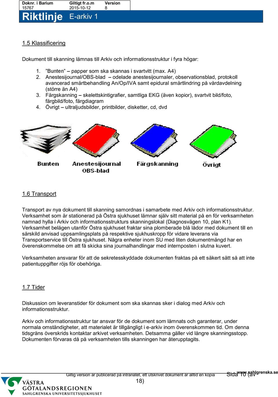 Färgskanning skelettskintigrafier, samtliga EKG (även kopior), svartvit bild/foto, färgbild/foto, färgdiagram 4. Övrigt ultraljudsbilder, printbilder, disketter, cd, dvd 1.
