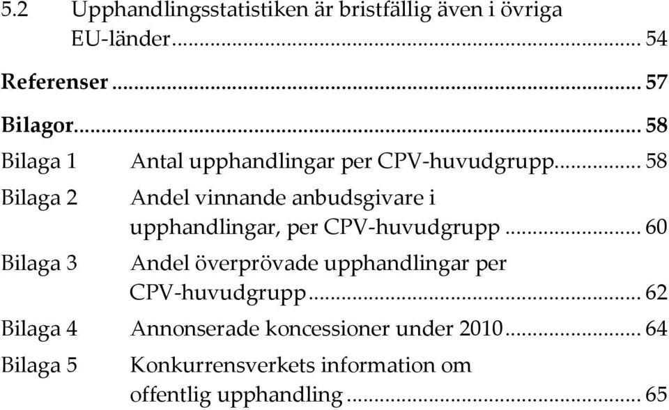 .. 58 Bilaga 2 Bilaga 3 Andel vinnande anbudsgivare i upphandlingar, per CPV-huvudgrupp.