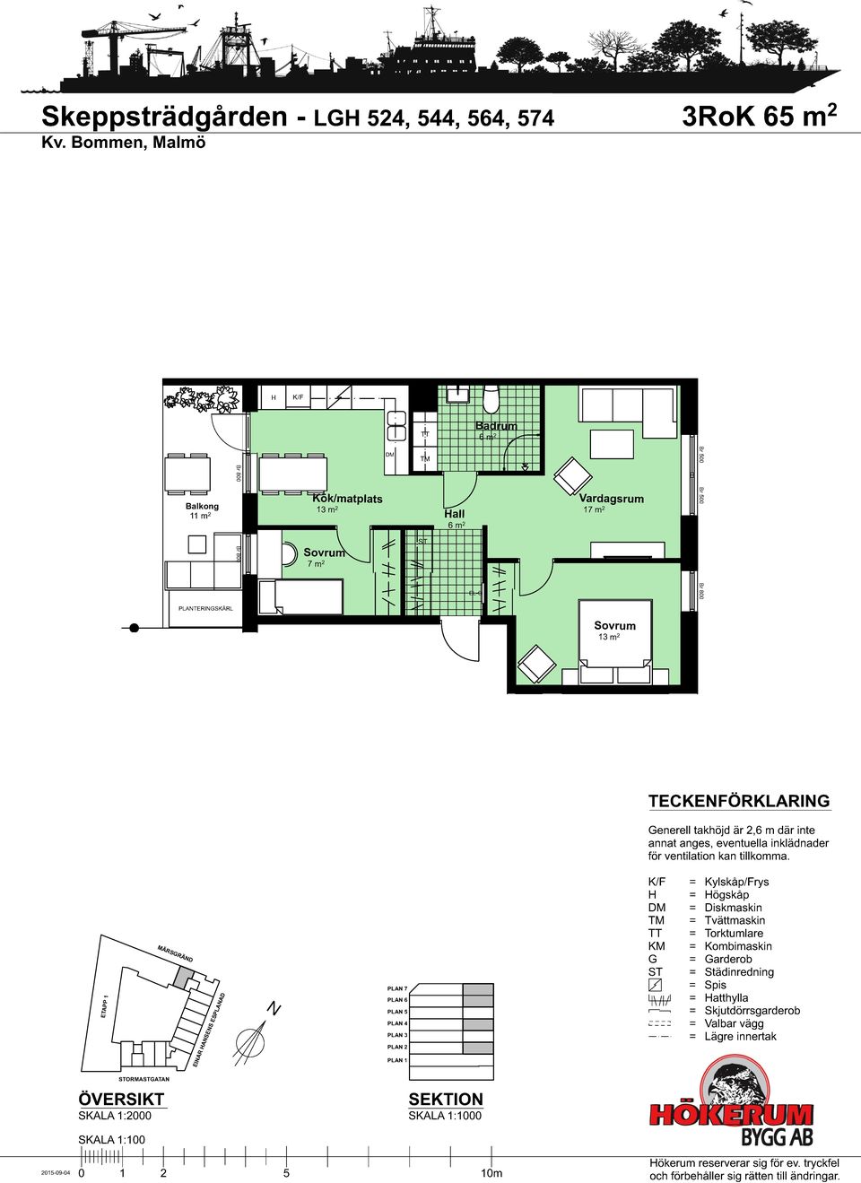 525 TRAPPUS 5 20 m 2 TECKEFÖRKLARI enerell takhöjd är 2,6 m där inte MÄRSRÄD