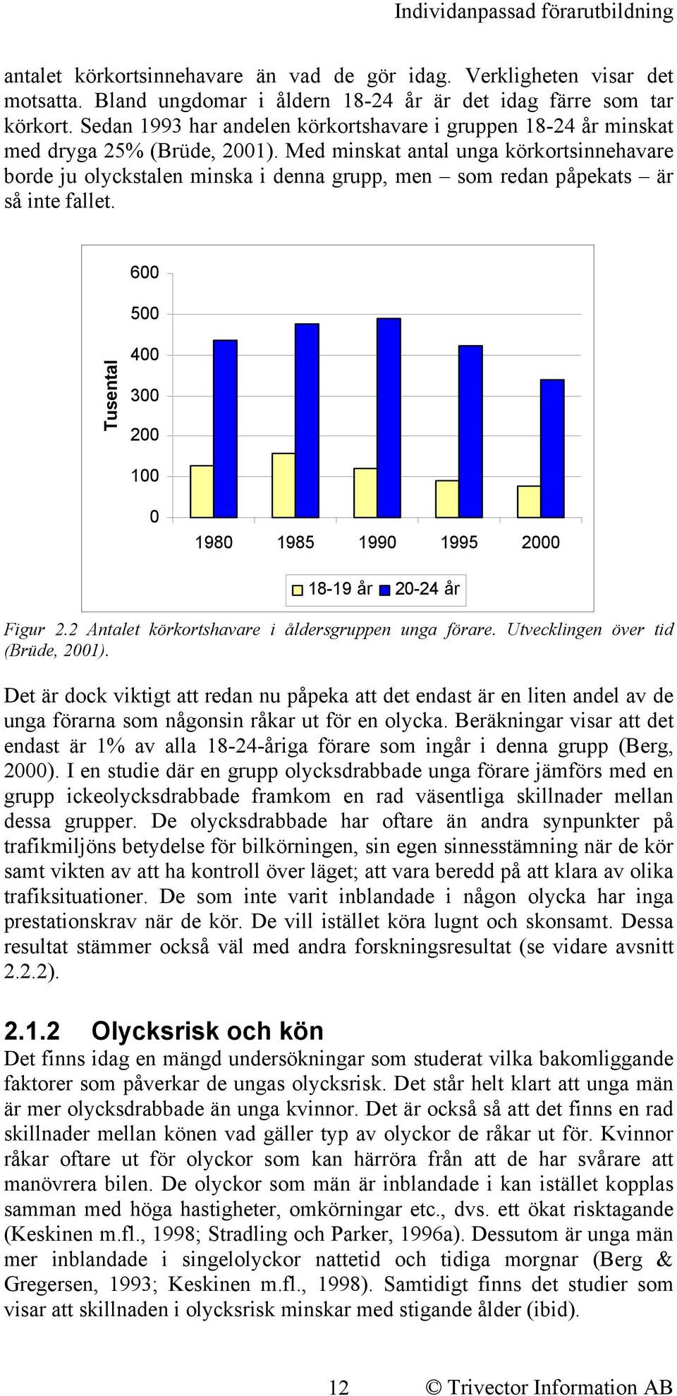 Med minskat antal unga körkortsinnehavare borde ju olyckstalen minska i denna grupp, men som redan påpekats är så inte fallet.