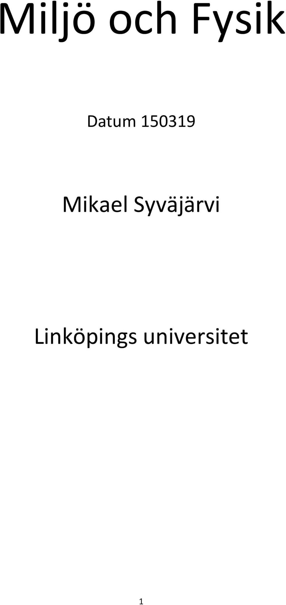 Mikael Syväjärvi