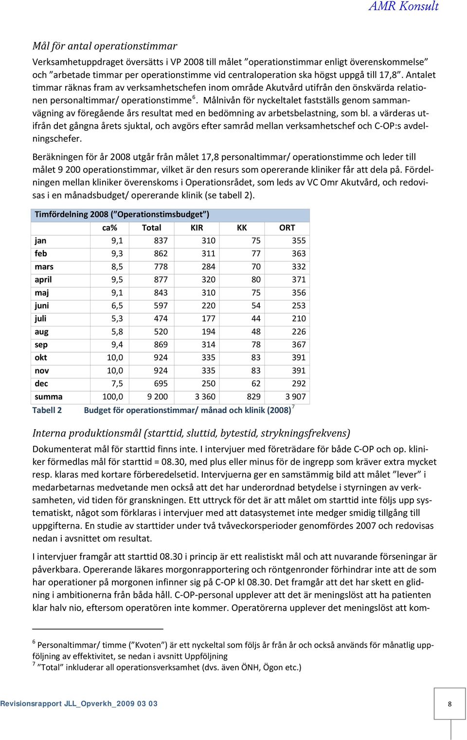 Målnivån för nyckeltalet fastställs genom sammanvägning av föregående års resultat med en bedömning av arbetsbelastning, som bl.