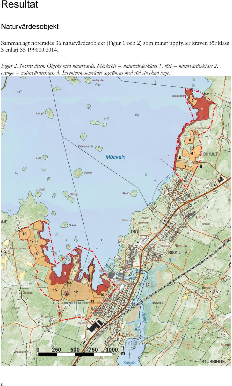 Norra delen. Objekt med naturvärde.