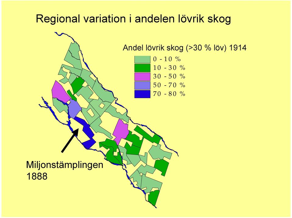 % löv) 1914 0-10 % 10-30 % 30-50 %