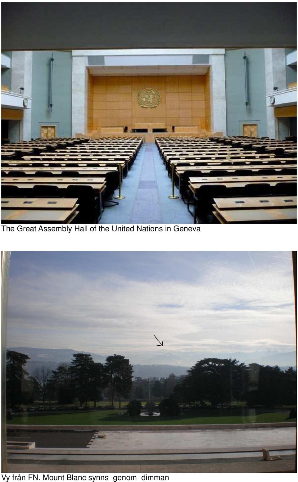Geneva Vy från FN.