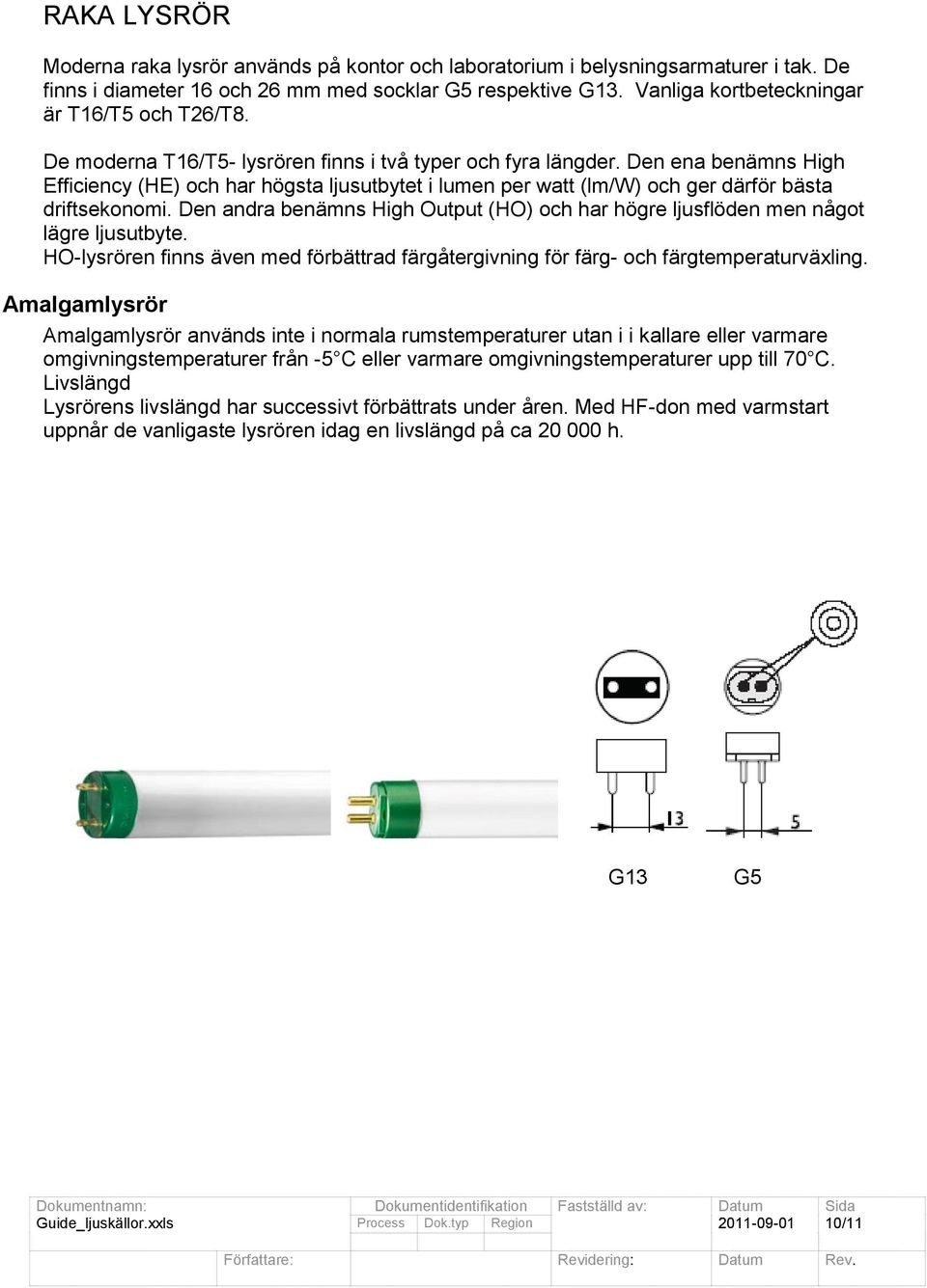 Den ena benämns High Efficiency (HE) och har högsta ljusutbytet i lumen per watt (lm/w) och ger därför bästa driftsekonomi.