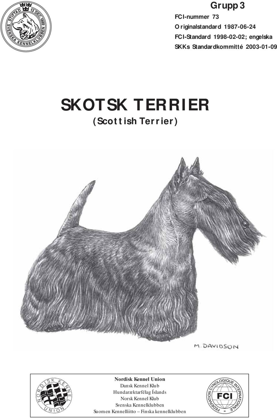 (Scottish Terrier) Nordisk Kennel Union Dansk Kennel Klub