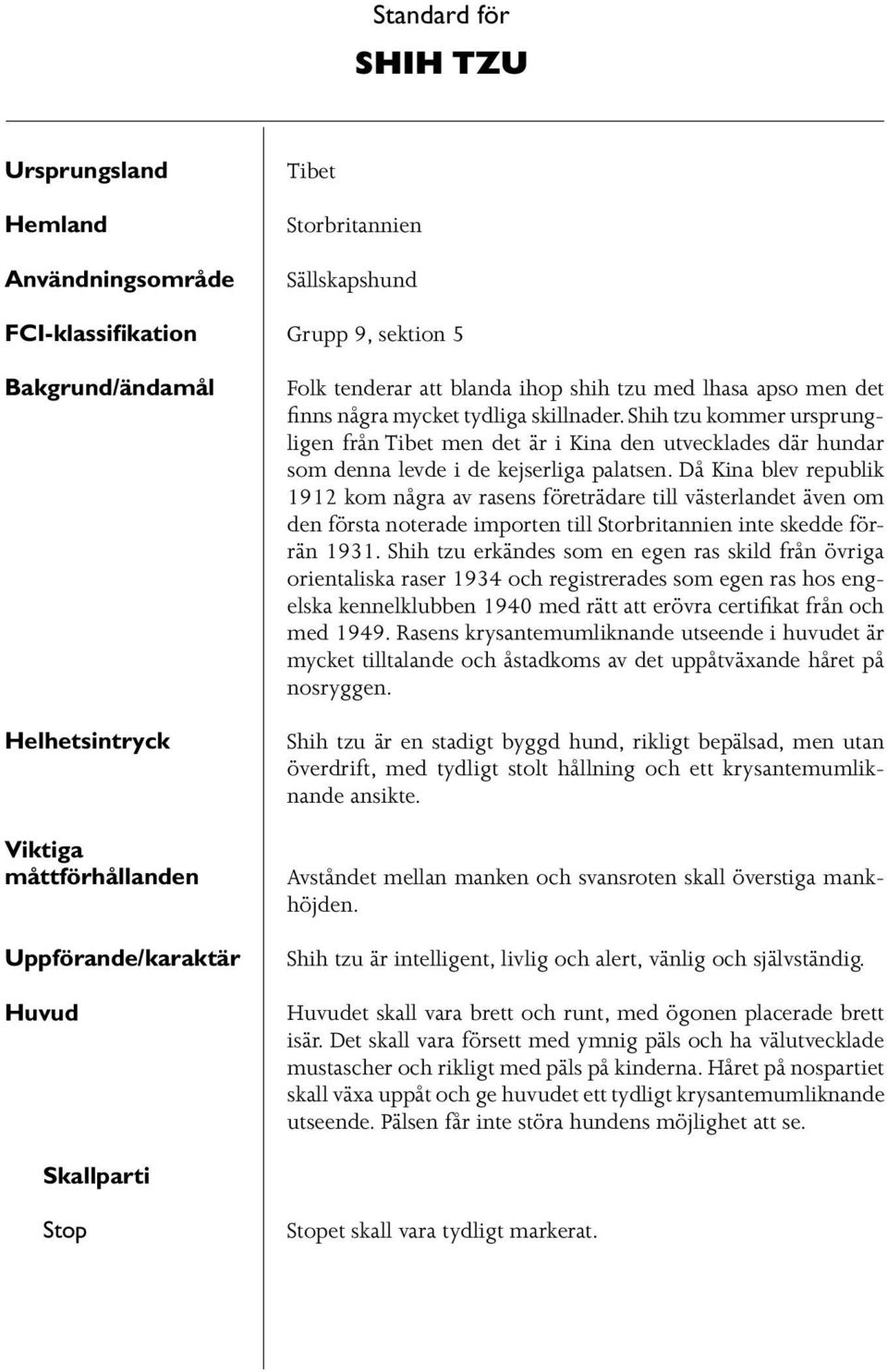Shih tzu kommer ursprungligen från Tibet men det är i Kina den utvecklades där hundar som denna levde i de kejserliga palatsen.