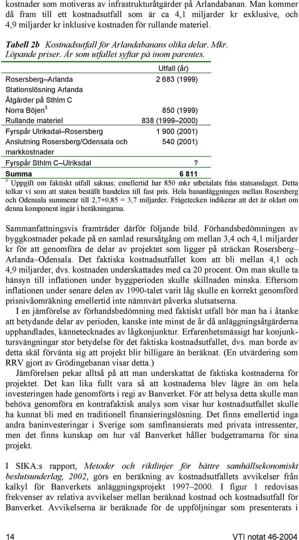 Mkr. Löpande priser. År som utfallet syftar på inom parentes.