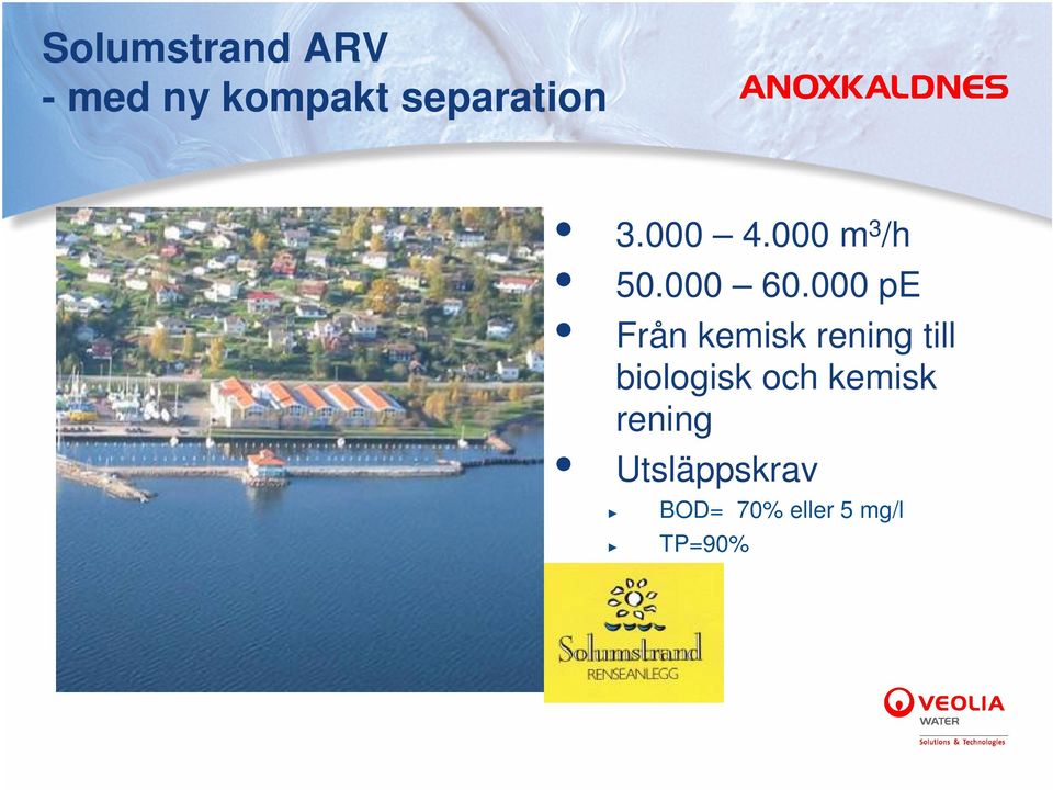 000 pe Från kemisk rening till biologisk