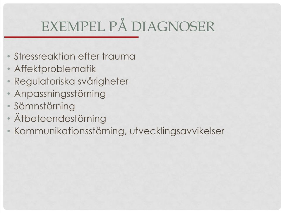 svårigheter Anpassningsstörning Sömnstörning