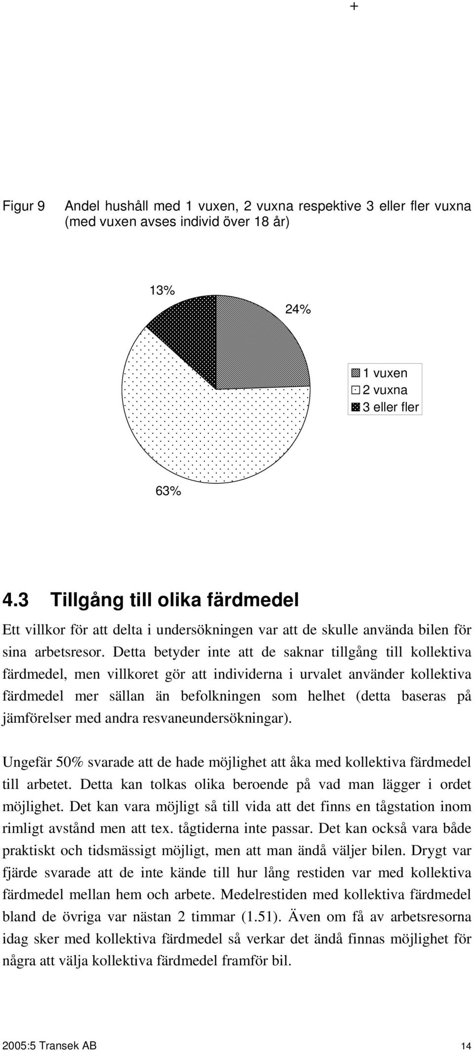 Detta betyder inte att de saknar tillgång till kollektiva färdmedel, men villkoret gör att individerna i urvalet använder kollektiva färdmedel mer sällan än befolkningen som helhet (detta baseras på