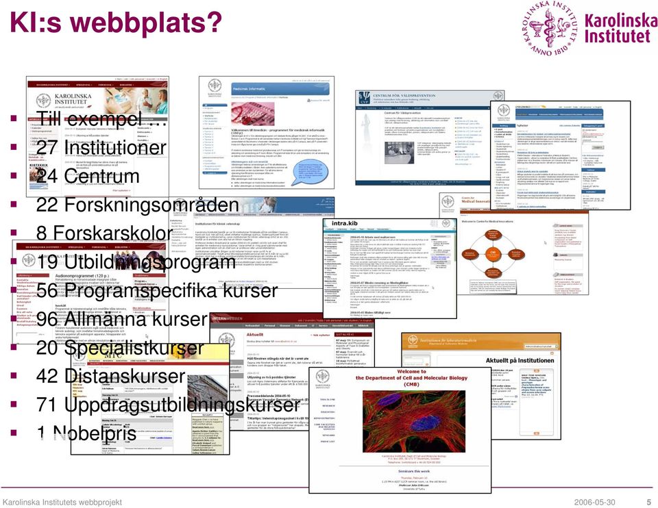 Forskarskolor 19 Utbildningsprogram 56 Programspecifika kurser 96