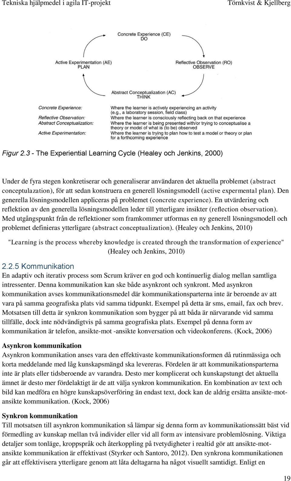 konstruera en generell lösningsmodell (active expermental plan). Den generella lösningsmodellen appliceras på problemet (concrete experience).