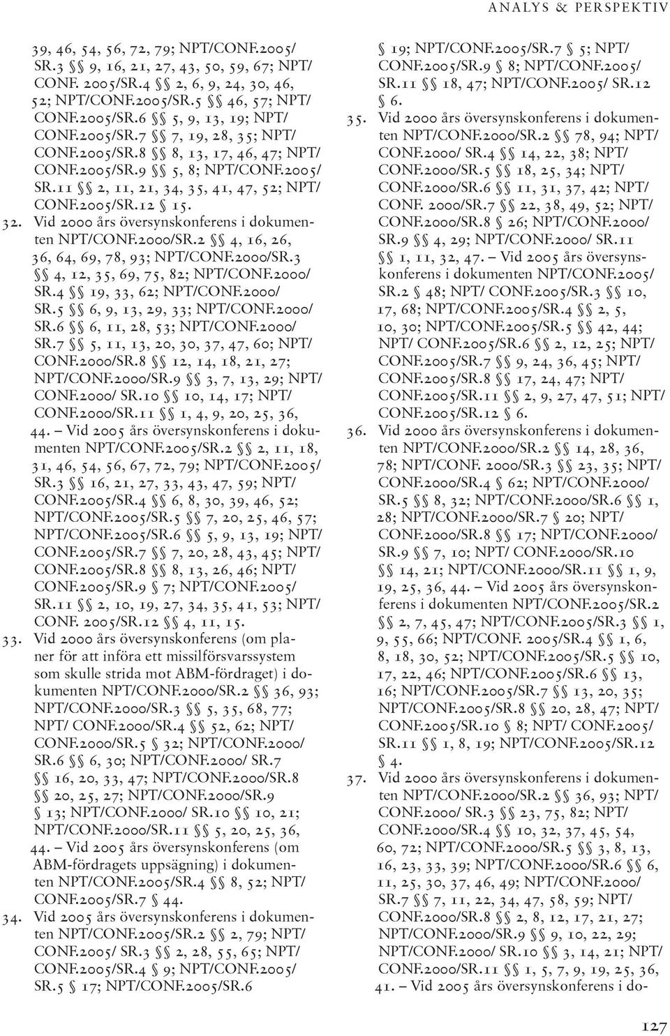 Vid 2000 års översynskonferens i dokumenten NPT/CONF.2000/SR.2 4, 16, 26, 36, 64, 69, 78, 93; NPT/CONF.2000/SR.3 4, 12, 35, 69, 75, 82; NPT/CONF.2000/ SR.4 19, 33, 62; NPT/CONF.2000/ SR.5 6, 9, 13, 29, 33; NPT/CONF.