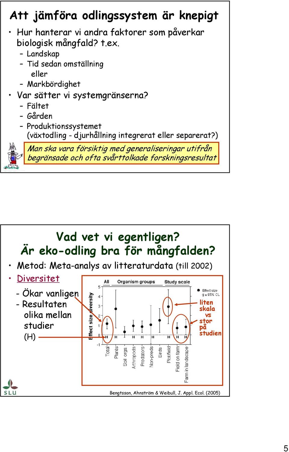 Fältet Gården Produktionssystemet (växtodling - djurhållning integrerat eller separerat?