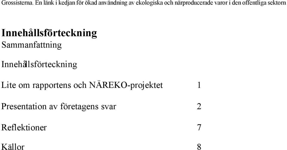 rapportens och NÄREKO-projektet 1