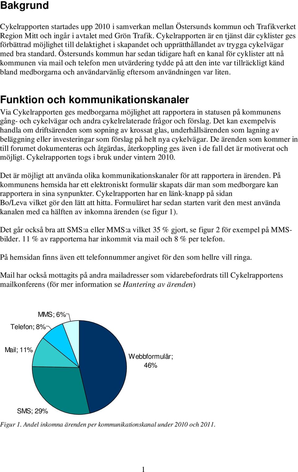 Östersunds kommun har sedan tidigare haft en kanal för cyklister att nå kommunen via mail och telefon men utvärdering tydde på att den inte var tillräckligt känd bland medborgarna och användarvänlig