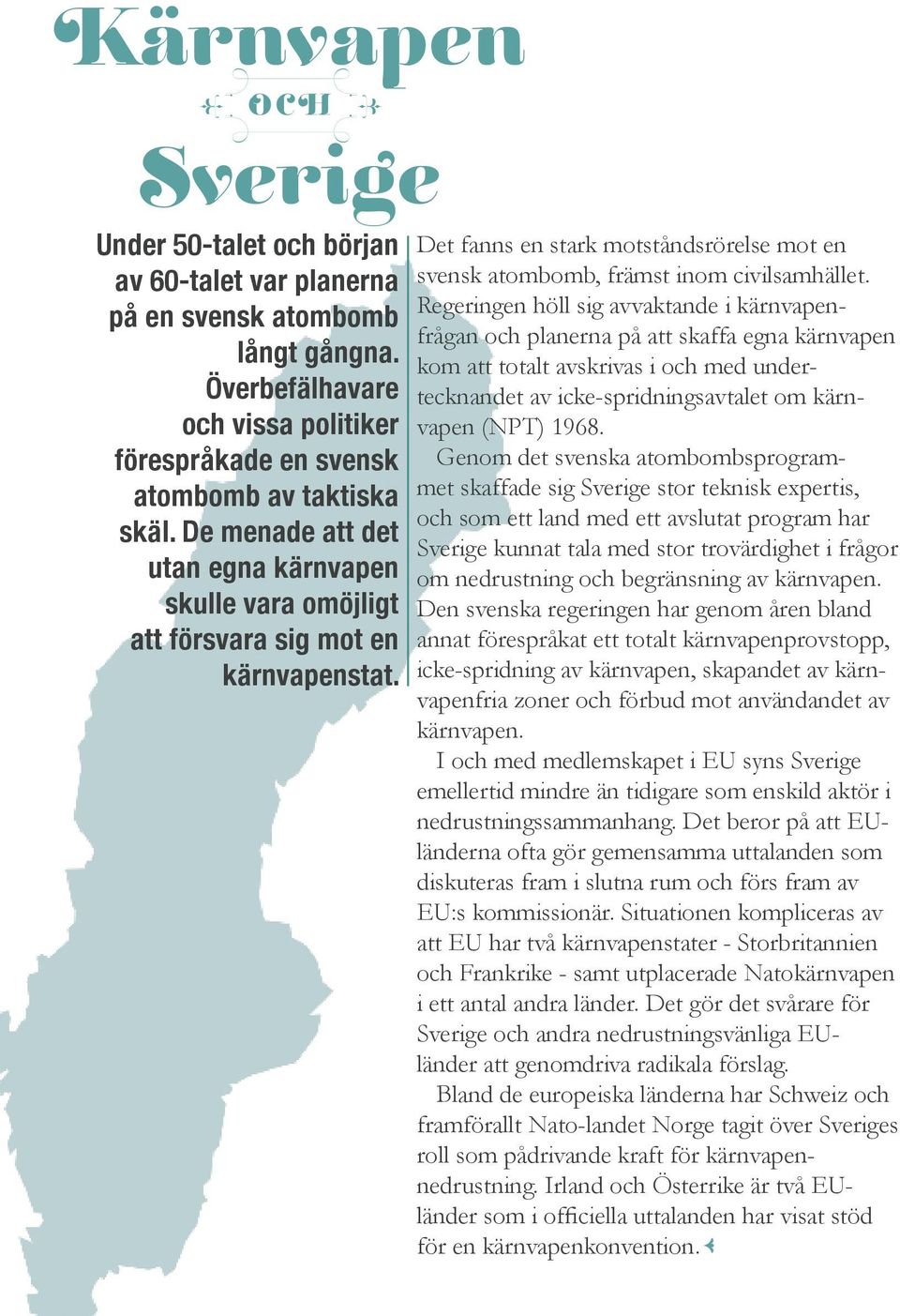 Det fanns en stark motståndsrörelse mot en svensk atombomb, främst inom civilsamhället.