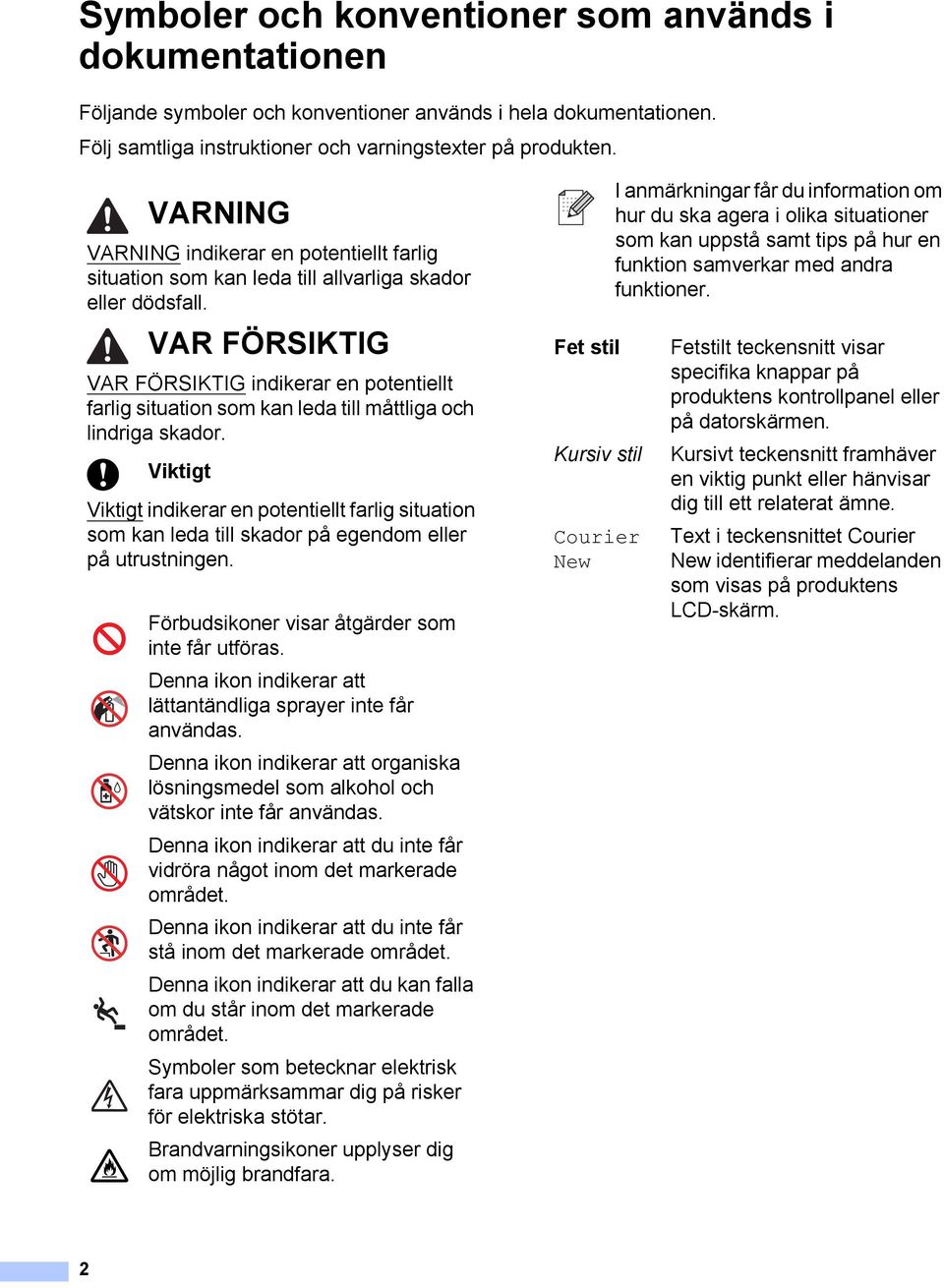 VAR FÖRSIKTIG VAR FÖRSIKTIG indikerar en potentiellt farlig situation som kan leda till måttliga och lindriga skador.