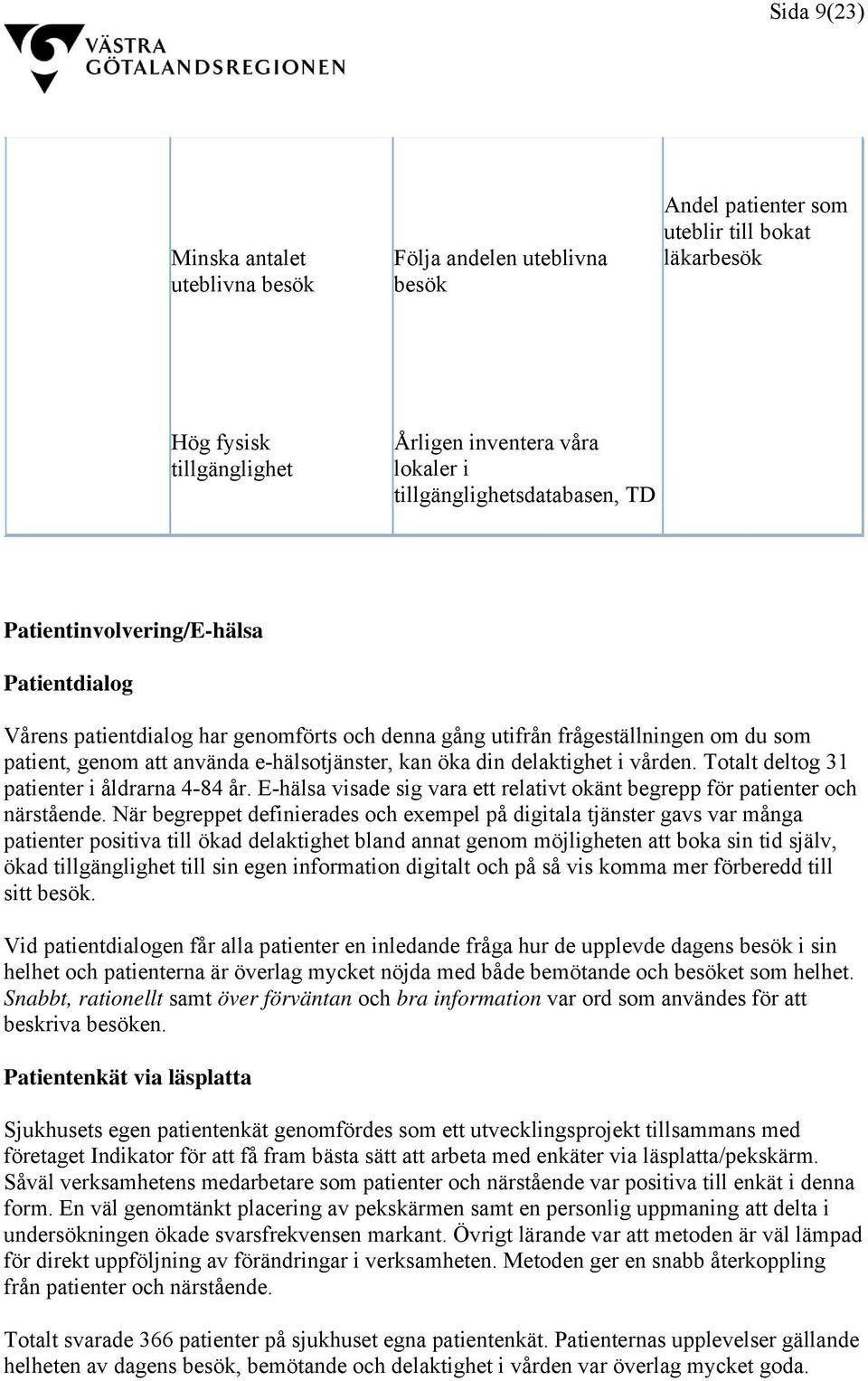 kan öka din delaktighet i vården. Totalt deltog 31 patienter i åldrarna 4-84 år. E-hälsa visade sig vara ett relativt okänt begrepp för patienter och närstående.