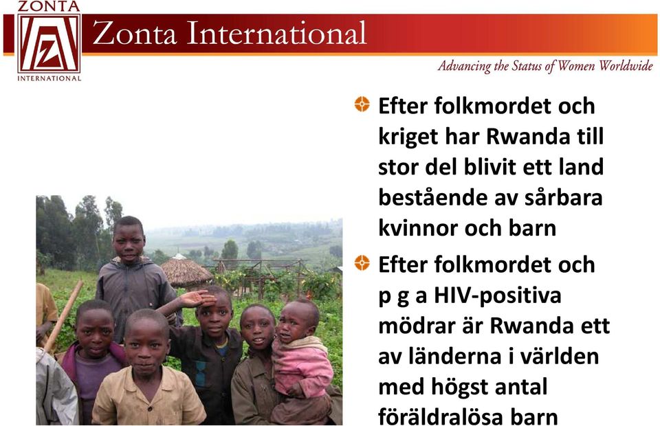 Efter folkmordet och p g a HIV-positiva mödrarärrwanda