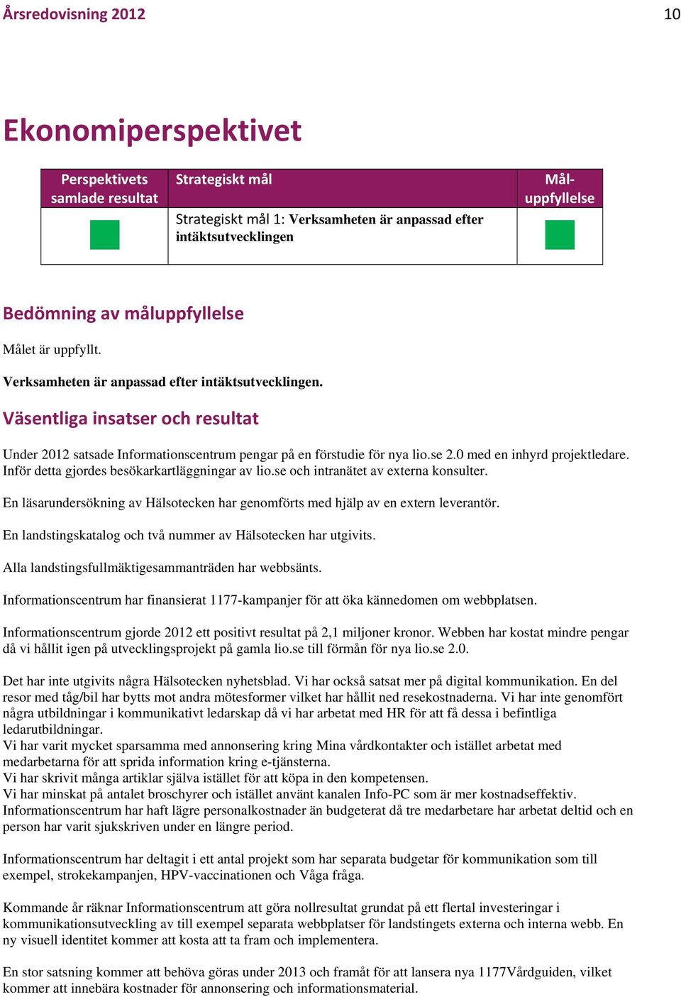 0 med en inhyrd projektledare. Inför detta gjordes besökarkartläggningar av lio.se och intranätet av externa konsulter.